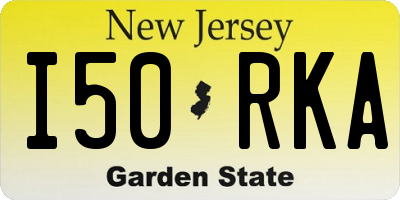 NJ license plate I50RKA