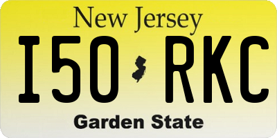 NJ license plate I50RKC