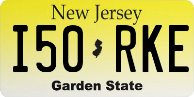 NJ license plate I50RKE