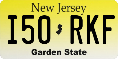 NJ license plate I50RKF