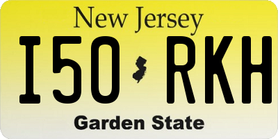 NJ license plate I50RKH