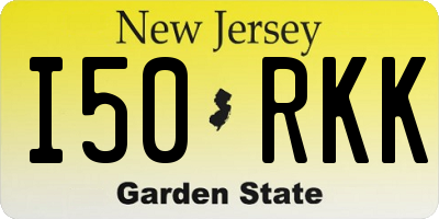 NJ license plate I50RKK