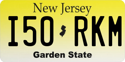 NJ license plate I50RKM
