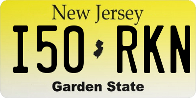 NJ license plate I50RKN