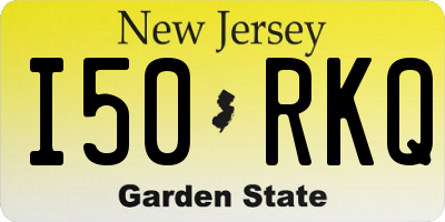 NJ license plate I50RKQ