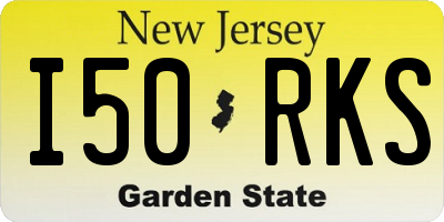 NJ license plate I50RKS