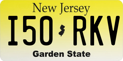 NJ license plate I50RKV
