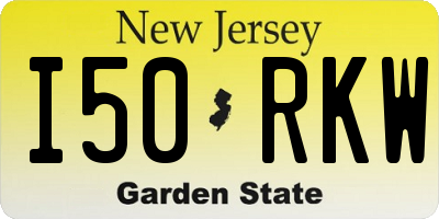 NJ license plate I50RKW