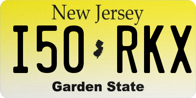 NJ license plate I50RKX
