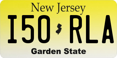 NJ license plate I50RLA