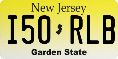 NJ license plate I50RLB