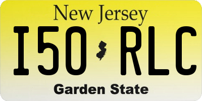 NJ license plate I50RLC