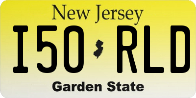 NJ license plate I50RLD
