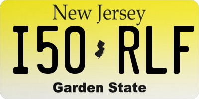 NJ license plate I50RLF