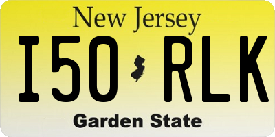 NJ license plate I50RLK