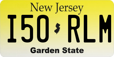 NJ license plate I50RLM