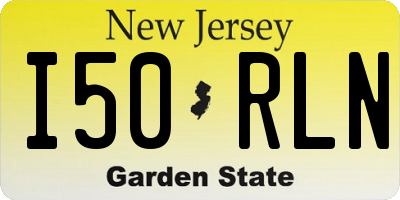 NJ license plate I50RLN
