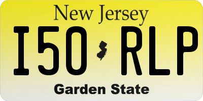 NJ license plate I50RLP