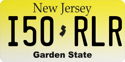 NJ license plate I50RLR