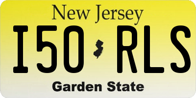 NJ license plate I50RLS