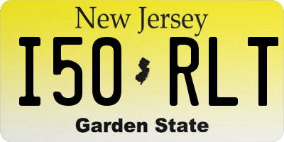 NJ license plate I50RLT