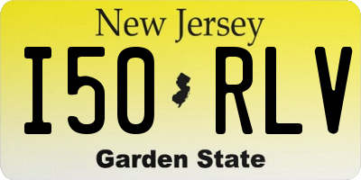 NJ license plate I50RLV