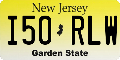 NJ license plate I50RLW