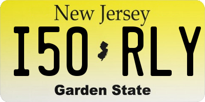 NJ license plate I50RLY