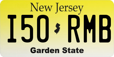 NJ license plate I50RMB