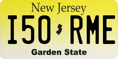 NJ license plate I50RME