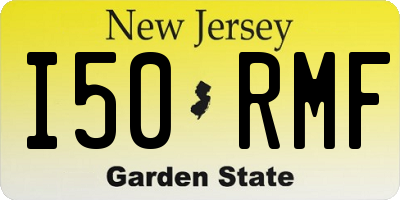 NJ license plate I50RMF