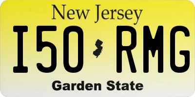 NJ license plate I50RMG