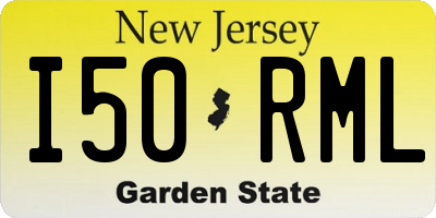 NJ license plate I50RML