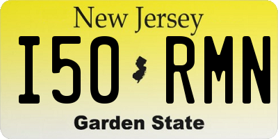 NJ license plate I50RMN