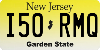 NJ license plate I50RMQ