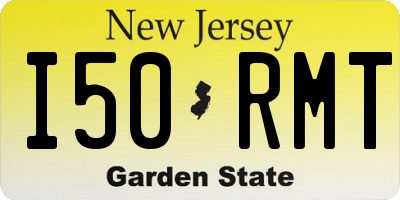 NJ license plate I50RMT