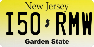 NJ license plate I50RMW