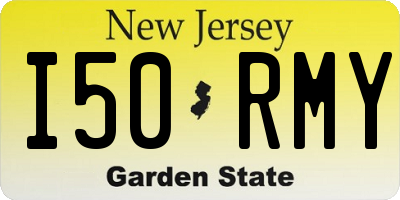 NJ license plate I50RMY