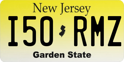 NJ license plate I50RMZ