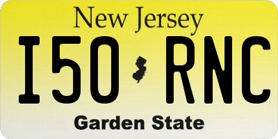 NJ license plate I50RNC