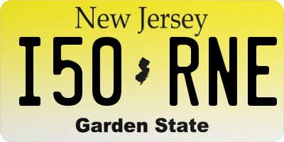NJ license plate I50RNE