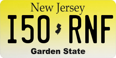 NJ license plate I50RNF