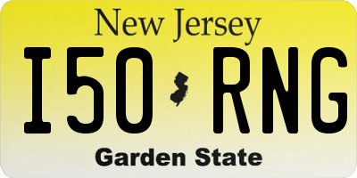 NJ license plate I50RNG