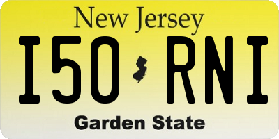 NJ license plate I50RNI