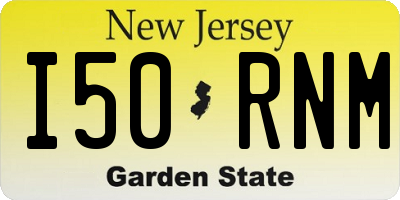 NJ license plate I50RNM