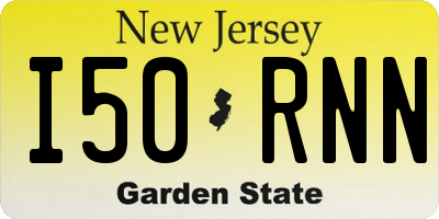 NJ license plate I50RNN