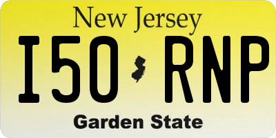 NJ license plate I50RNP