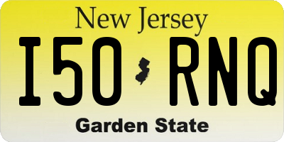 NJ license plate I50RNQ