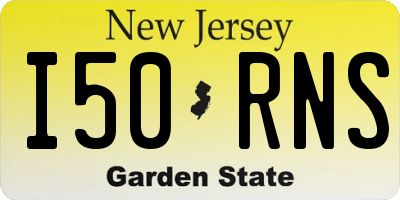 NJ license plate I50RNS