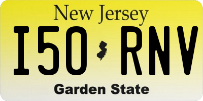 NJ license plate I50RNV